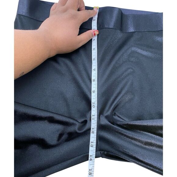 Haute Monde Womens Pants XL Black Shiny Skinny Leg Grunge 369 - Picture 5 of 5